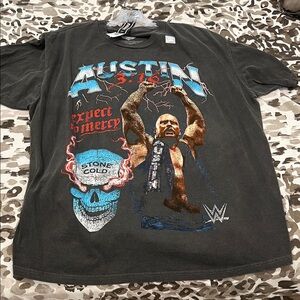 WWE Black and Blue Stone Cold Graphic Tee